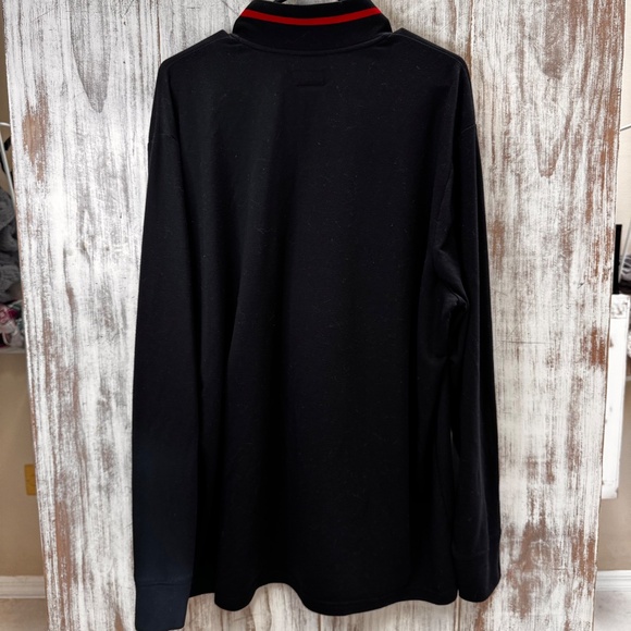 Polo Ralph Lauren Mens Black 1/4 Zip Stretch Long Sleeve Pullover - Picture 4 of 4